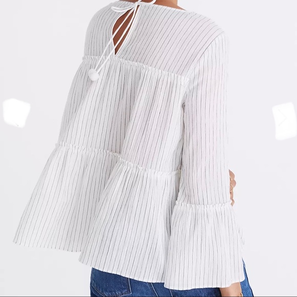 Madewell Tops - Madewell Tiered Top in Haysboro Stripe Sz S